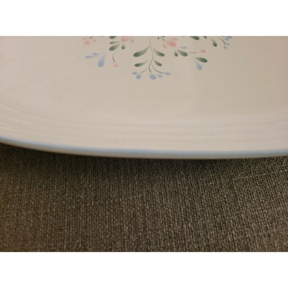 Yamaka Fascino Platter Dish Oval Serving Japan Stoneware Vtg Floral 12 1/2” Long - Picture 3 of 6